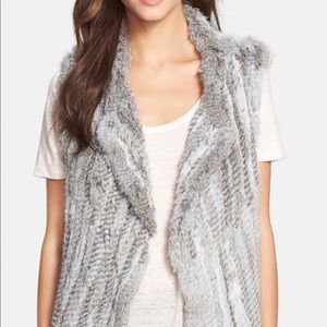 JOIE real rabbit fur vest. Size large.